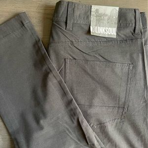 Men’s LinkSoul 32 x 32 Black 5-Pocket Boardwalker Pants